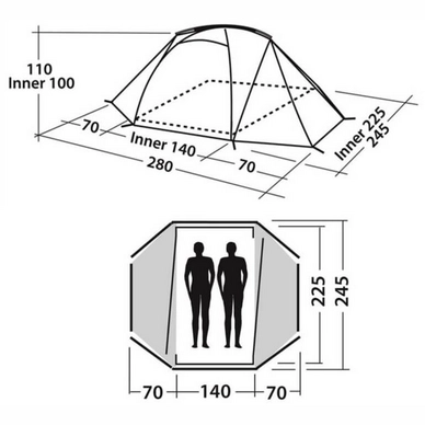 Tent Easy Camp Equinox 200 Blue Outdoorsupply